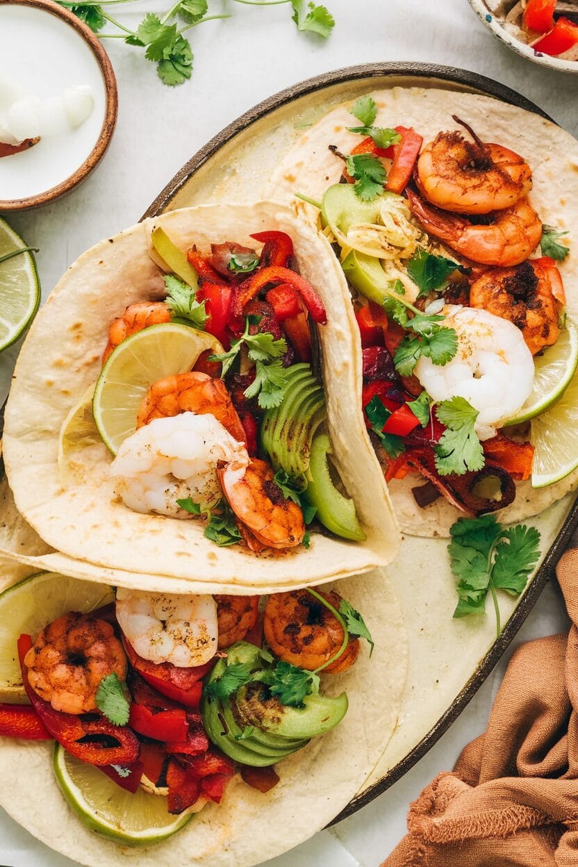 Sheet Pan Shrimp Fajitas