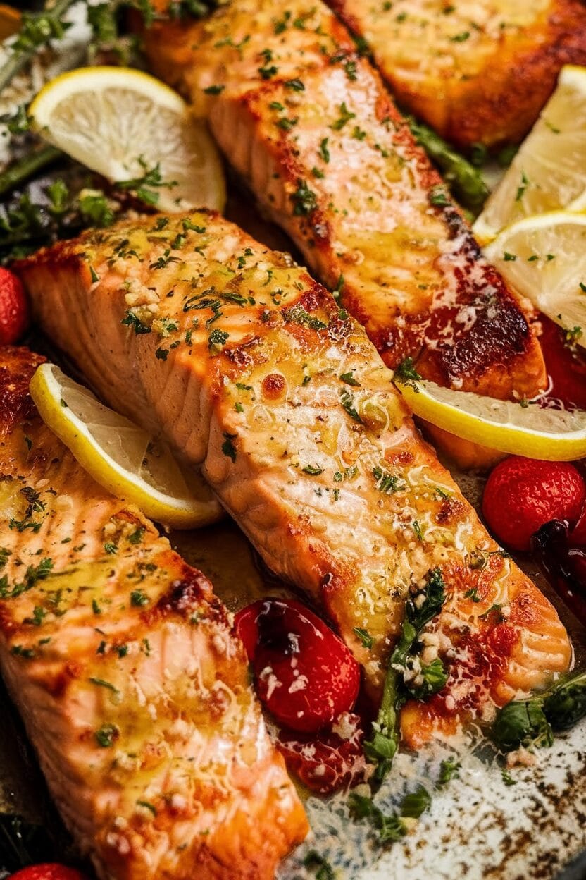 Baked Lemon Garlic Salmon