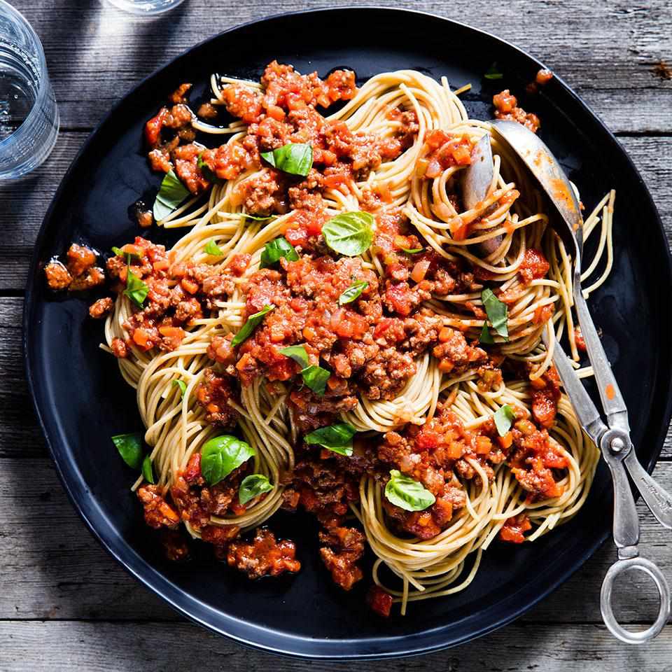 Quick Spaghetti with Meat Sauce Recipe