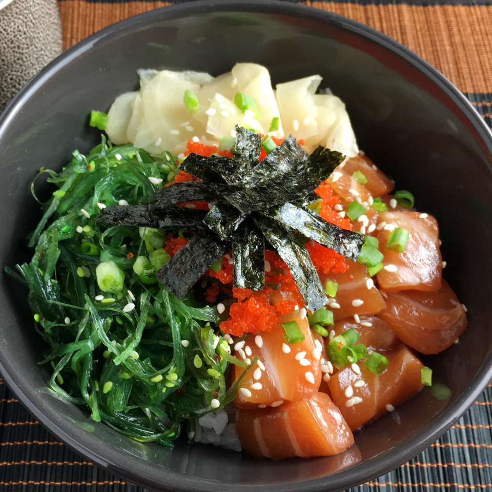 Seaweed and Salmon Poke Bowl Recipe