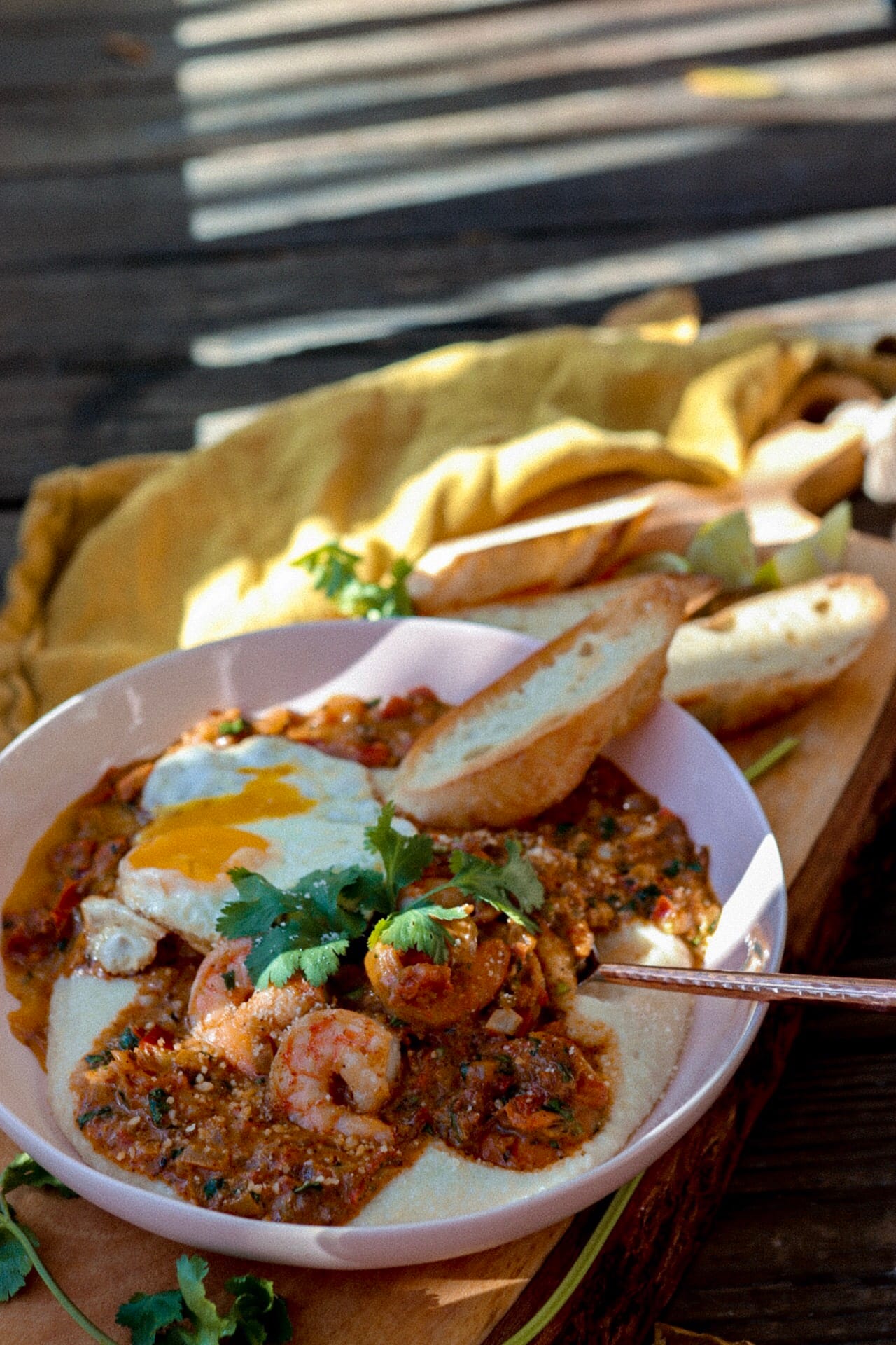 Shrimp and Grits with Mexican Flair