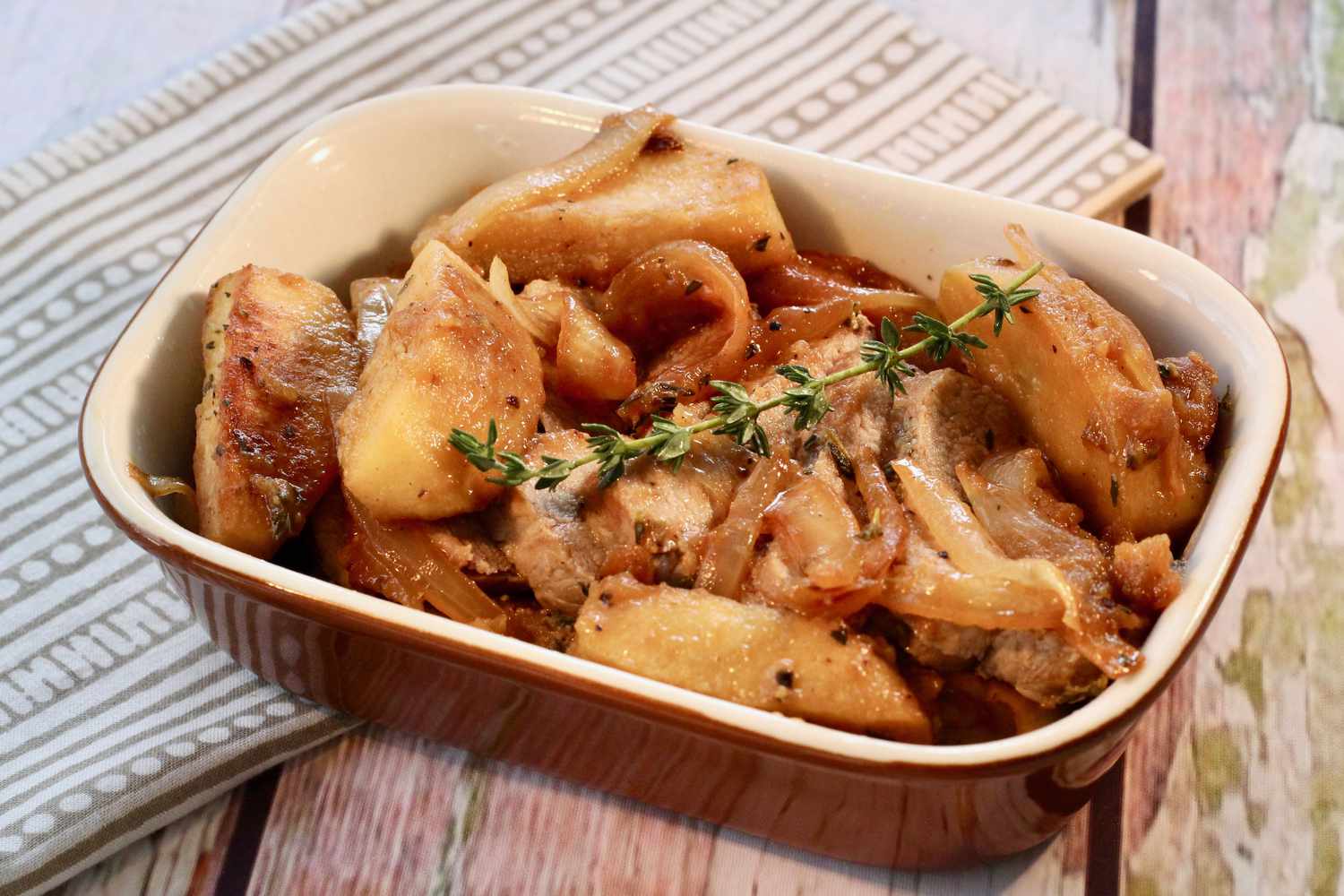 One-Pan Roast Pork Tenderloin with Apples and Onions Recipe