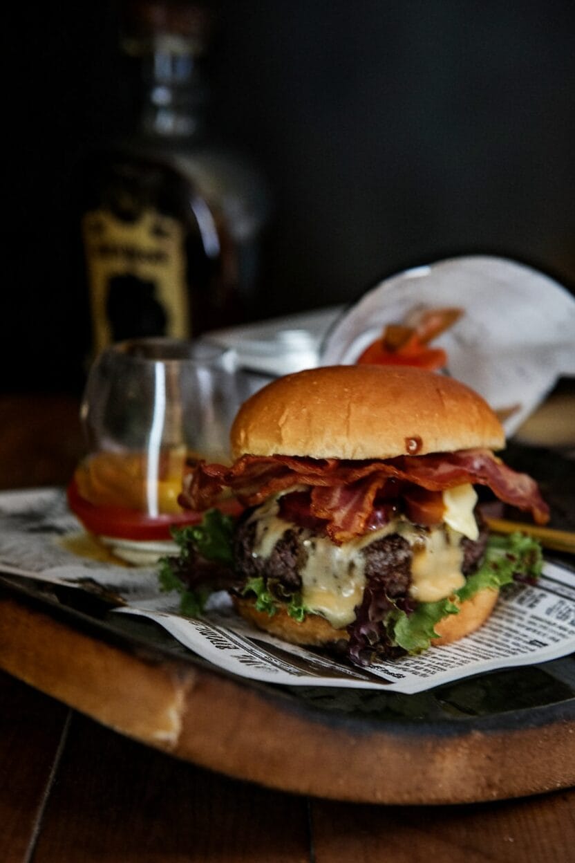 Bacon Brie Brioche Burger