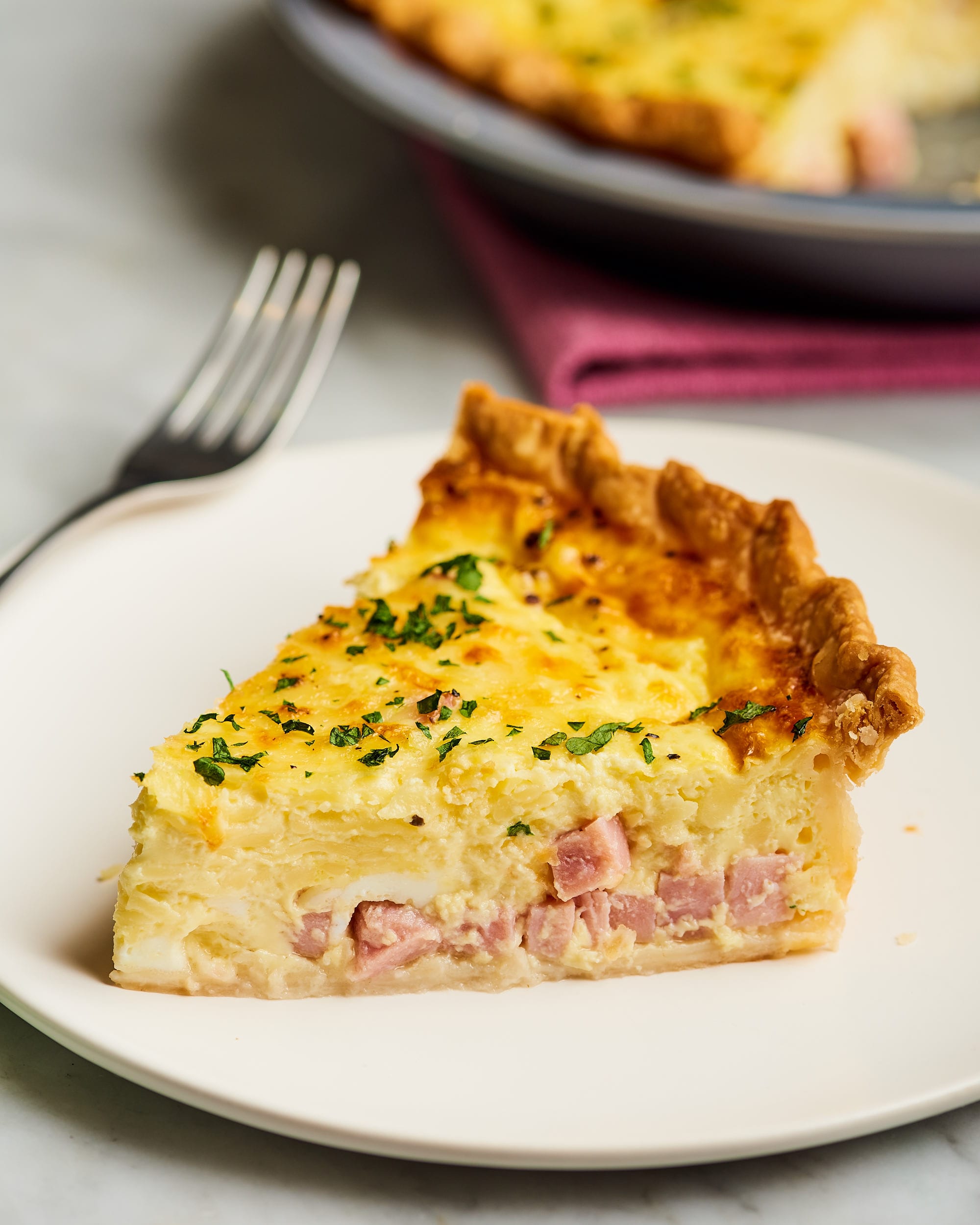Leftover Ham and Cheese Quiche Recipe