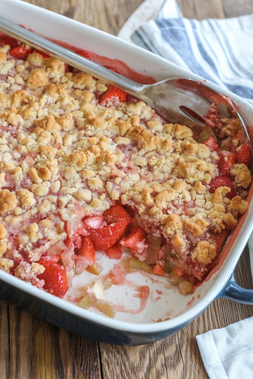 Rhubarb Strawberry Crisp