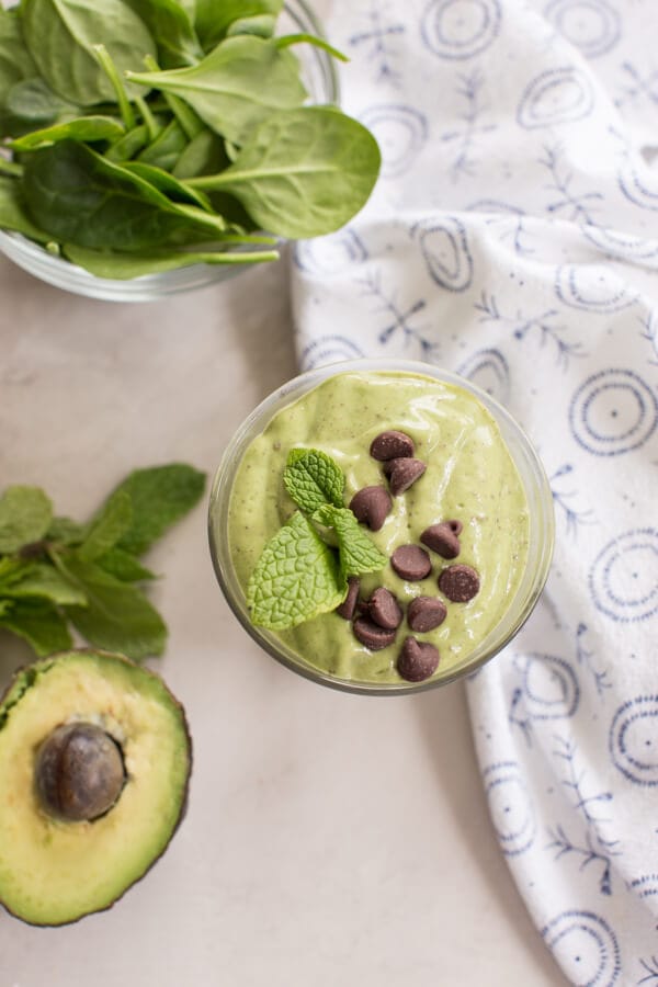 Avocado Mint Chip Smoothie Recipe