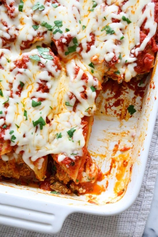 Beef and Cheese Manicotti Recipe