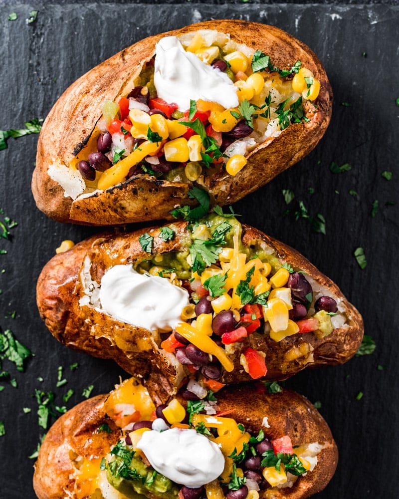 Baked Potato with Toppings Recipe
