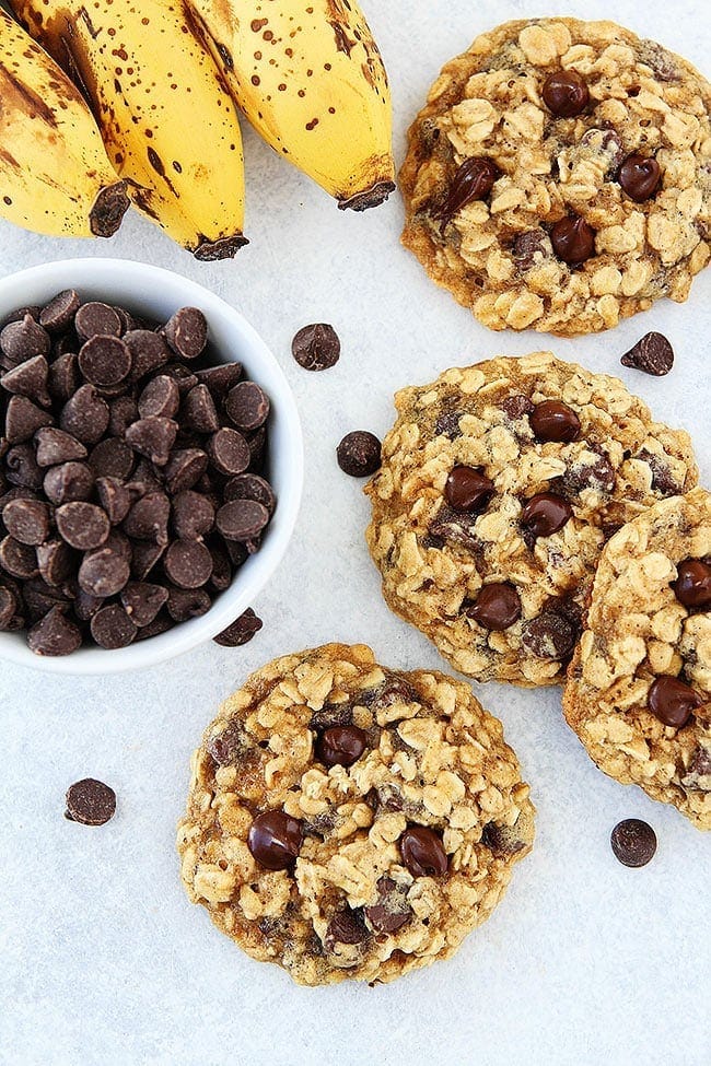 Chocolate Banana Oatmeal Cookies
