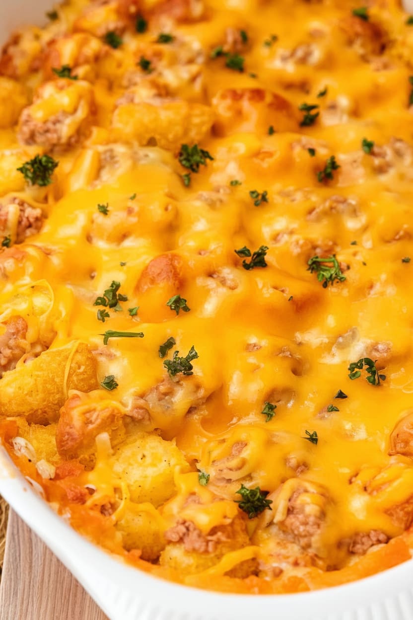 Cheeseburger Tater Tot Casserole