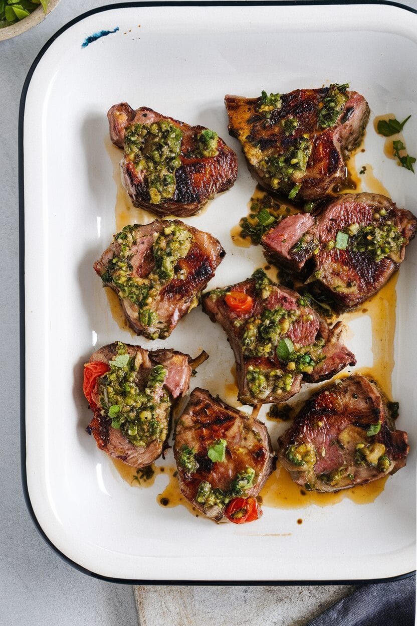 Grilled Lamb Chops with Chimichurri