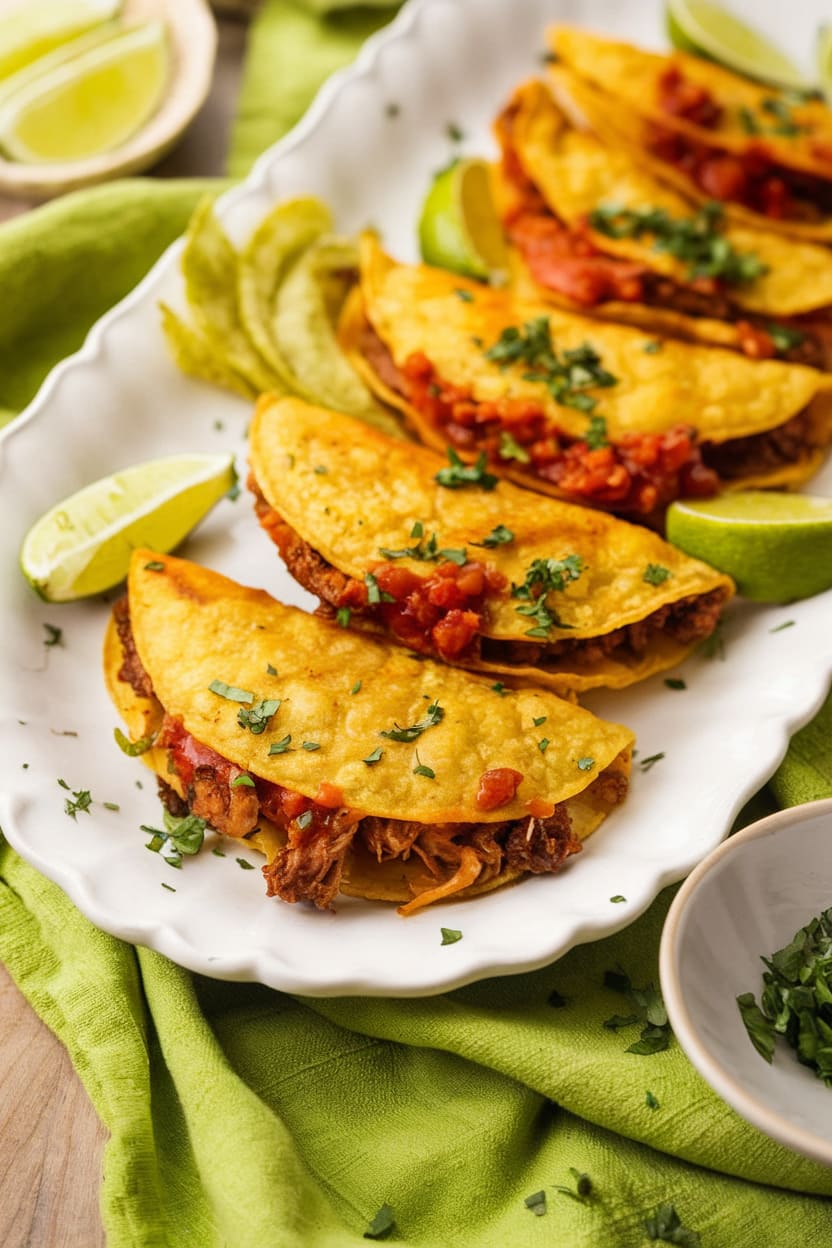 Crispy Pan-Fried BBQ Tacos