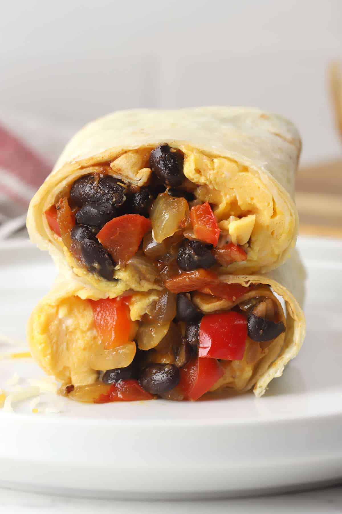 Breakfast Burrito with Black Beans and Eggs