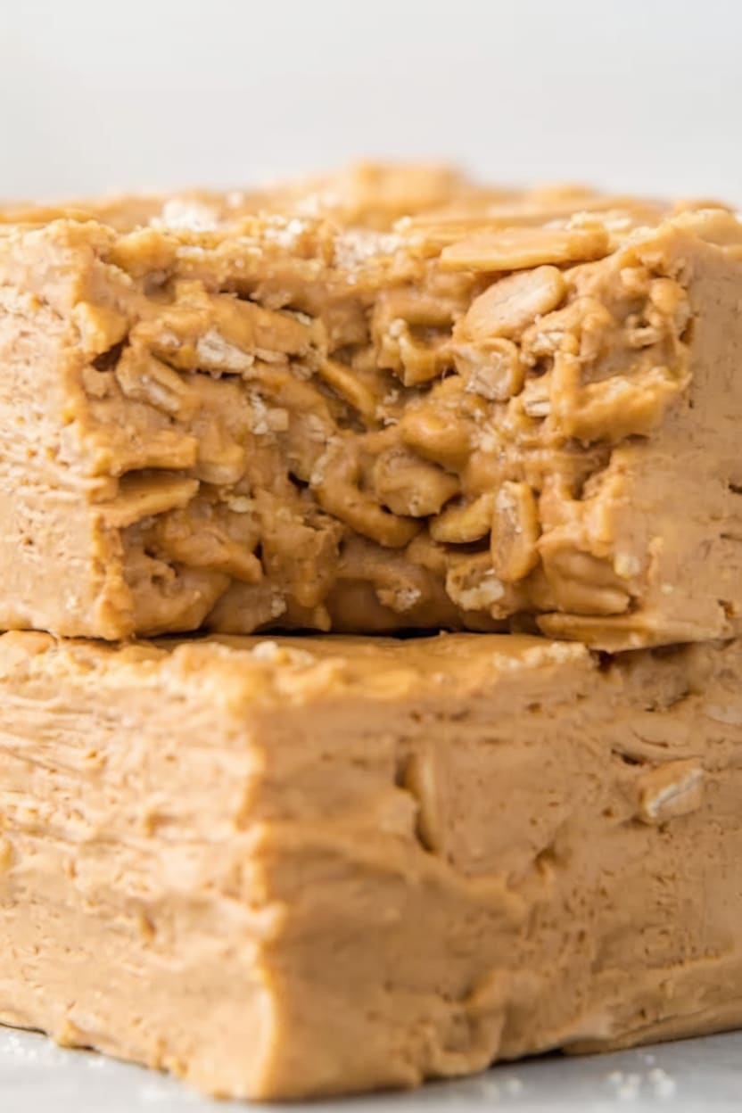 3-Ingredient No-Bake Peanut Butter Oat Squares