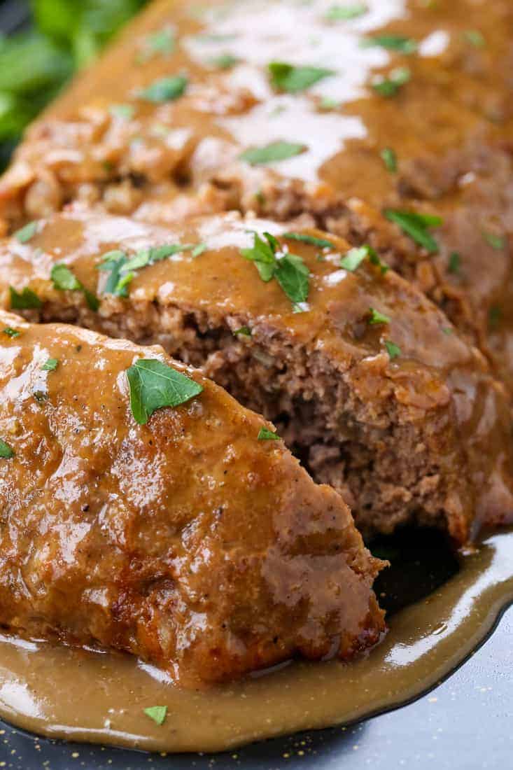Classic Meatloaf with Brown Gravy