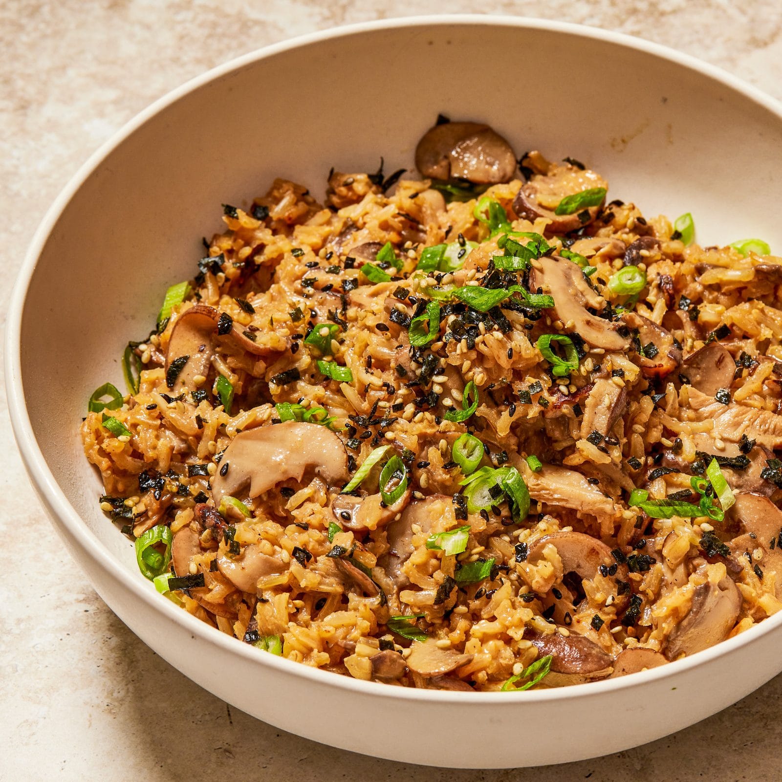 Mushroom Risotto with Brown Rice Recipe