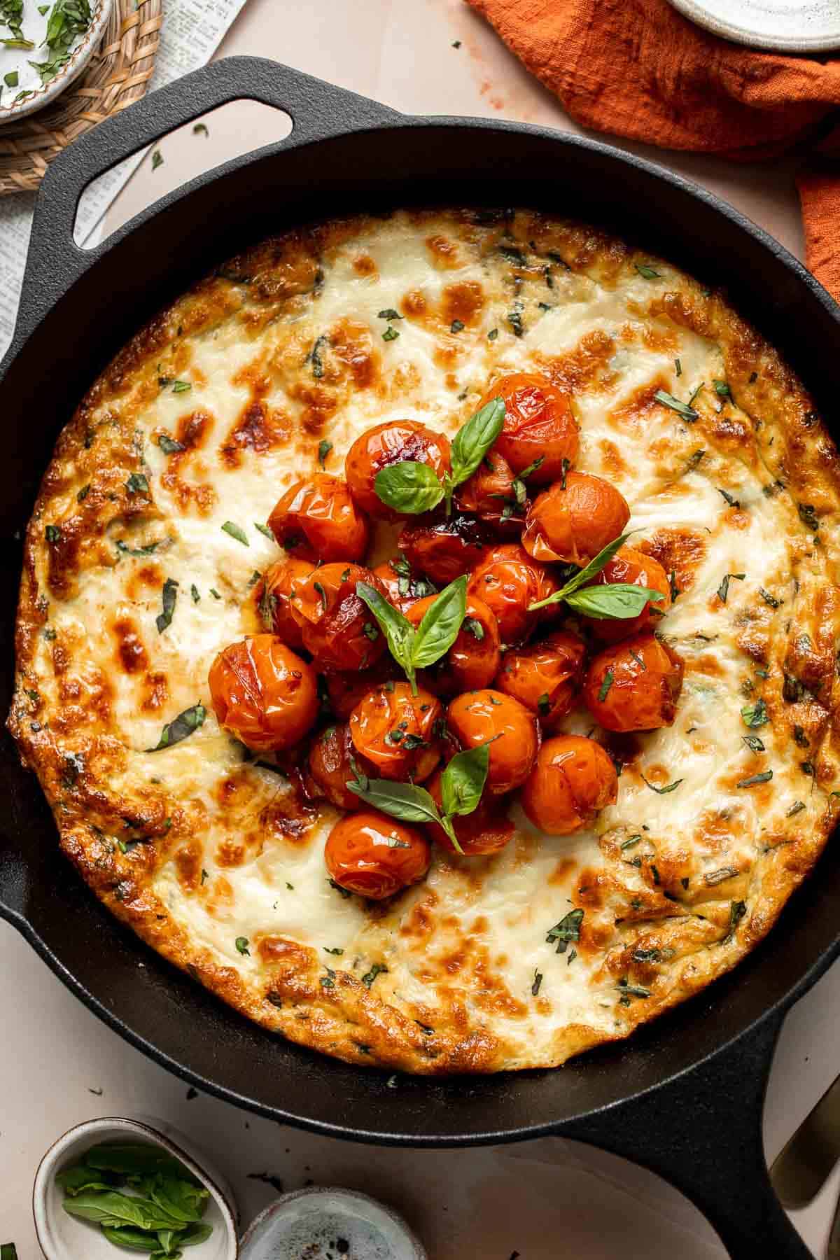 Mozzarella and Cherry Tomato Frittata