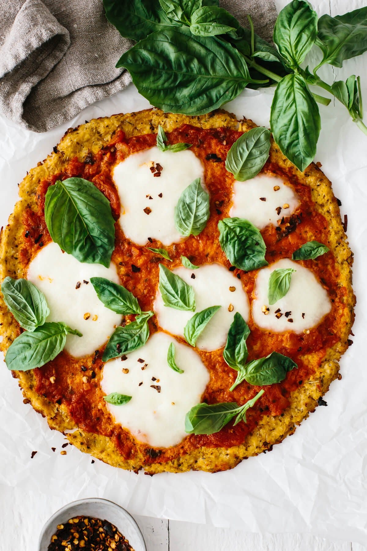 Keto Pizza with Cauliflower Crust Recipe