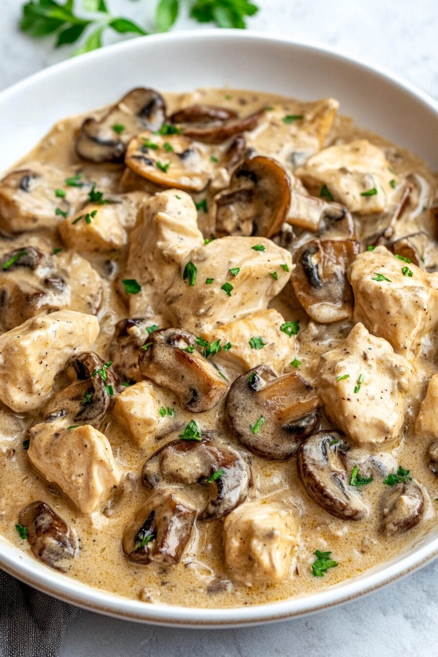 Chicken and Mushroom Stroganoff Recipe