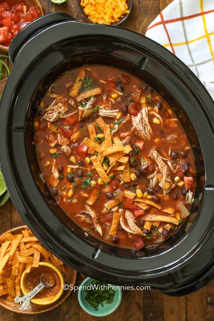 Crockpot Chicken Tortilla Soup Recipe
