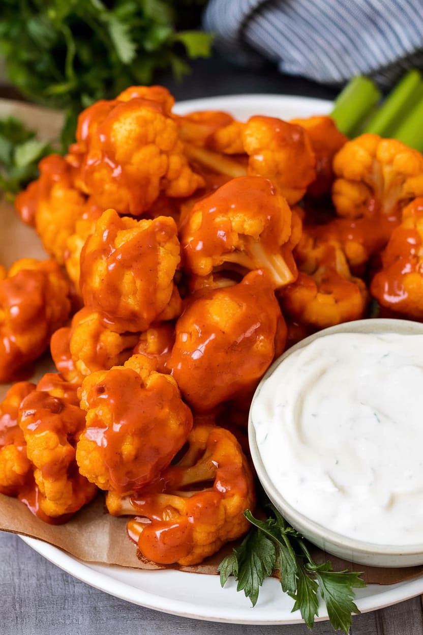 Buffalo Cauliflower Bites