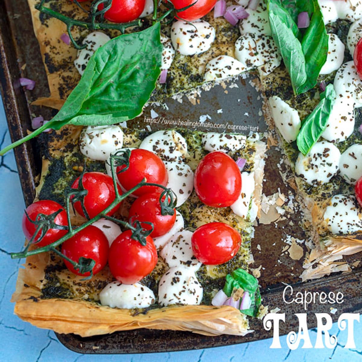5-Minute Caprese Phyllo Tart Recipe