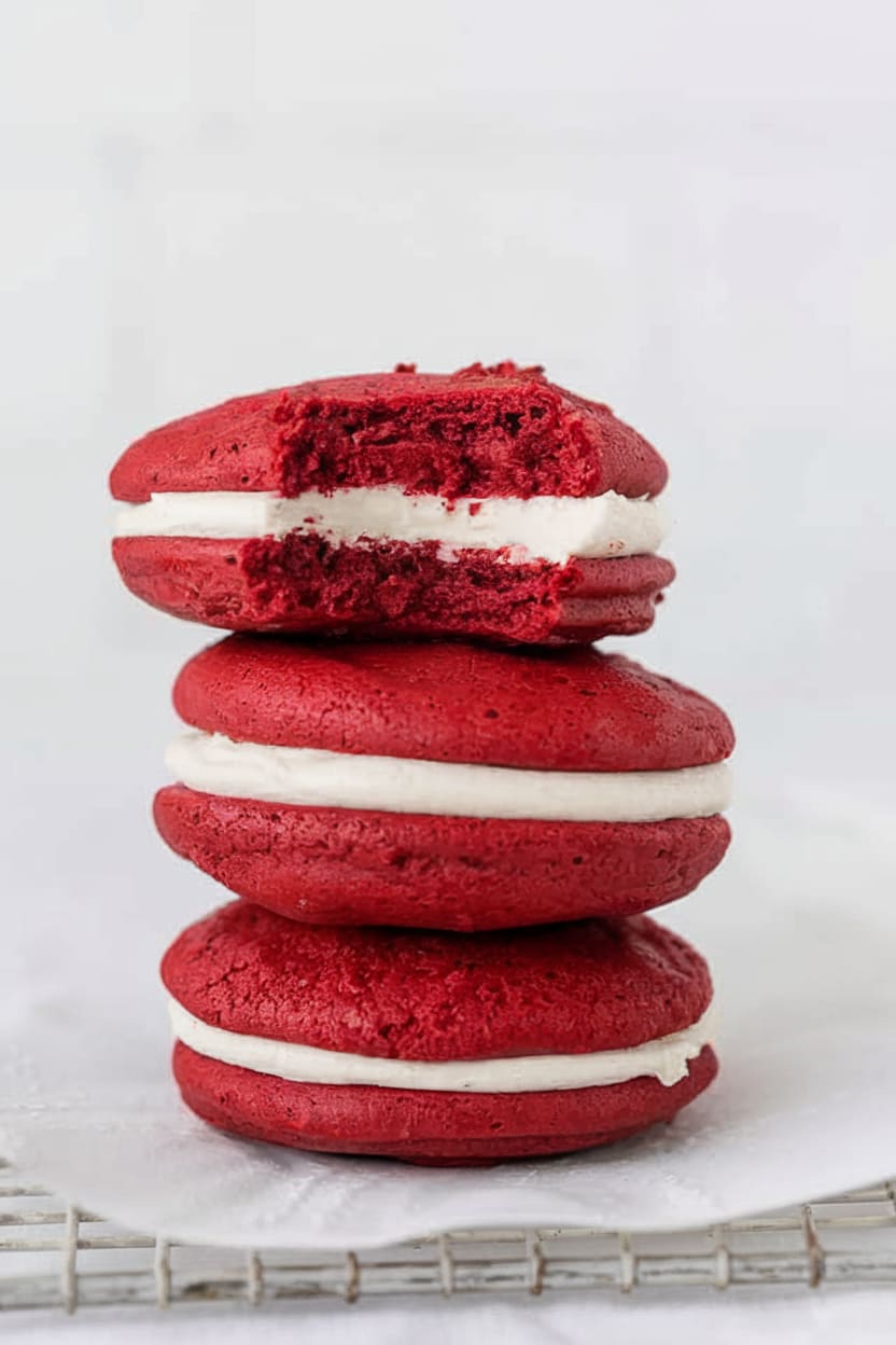 Red Velvet Whoopie Pies