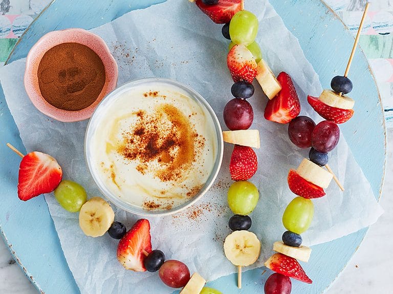 Fruit Skewers with Yogurt Dip Recipe
