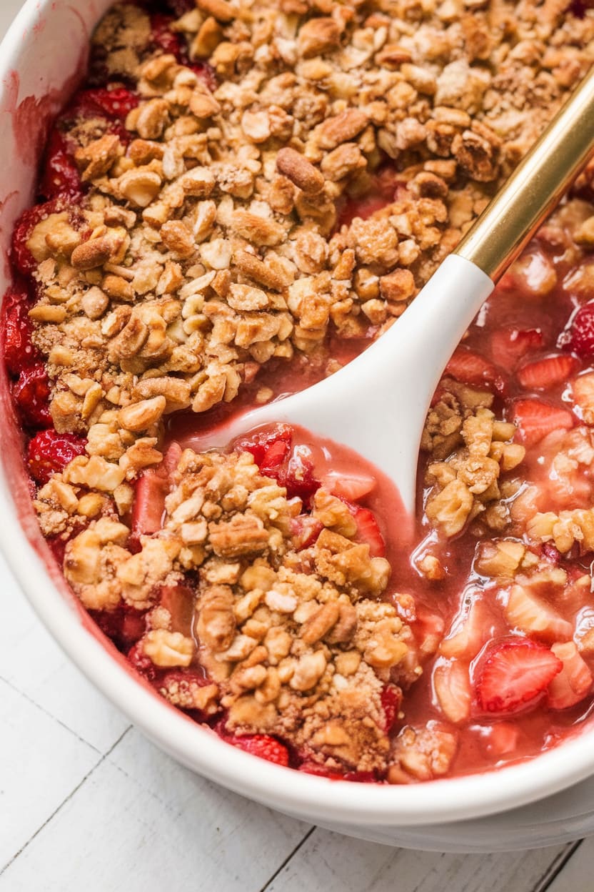 Rhubarb Strawberry Crisp