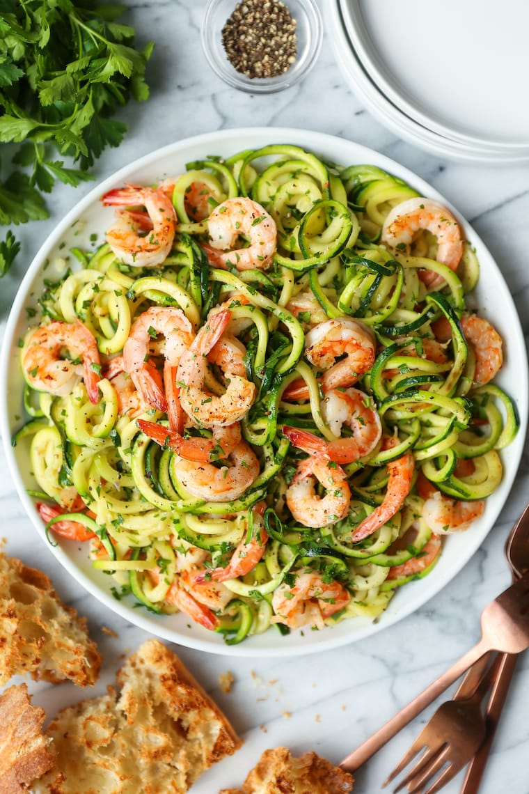 Garlic Butter Shrimp Scampi with Zucchini Noodles