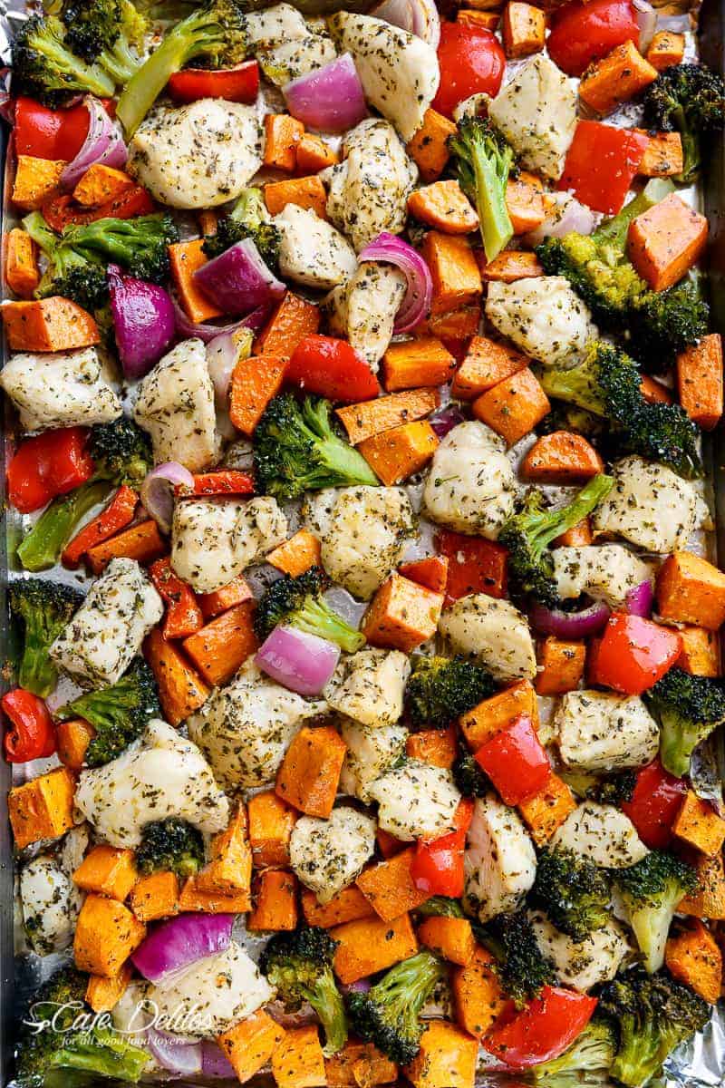 Sheet Pan Chicken and Sweet Potatoes Recipe