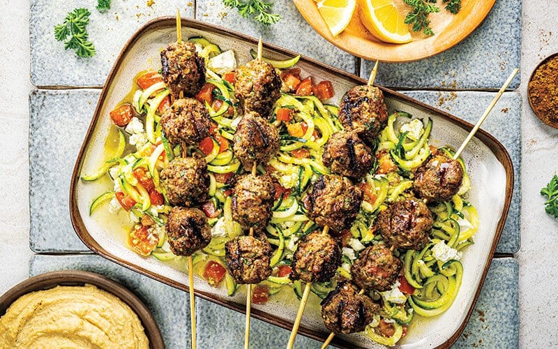 Mediterranean Meatballs with Zoodles Recipe