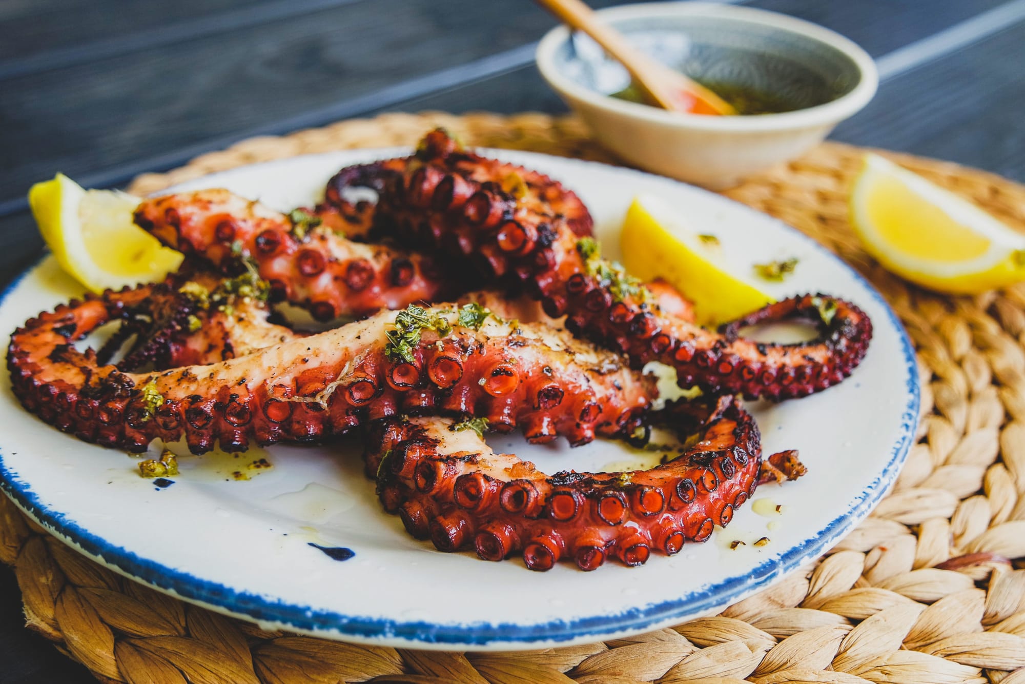 Grilled Octopus with Olive Oil and Lemon Recipe