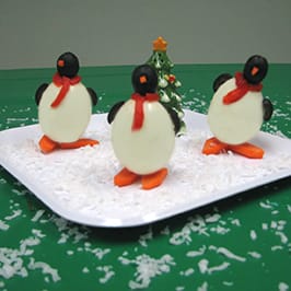 Hard-Boiled Egg Penguins Recipe
