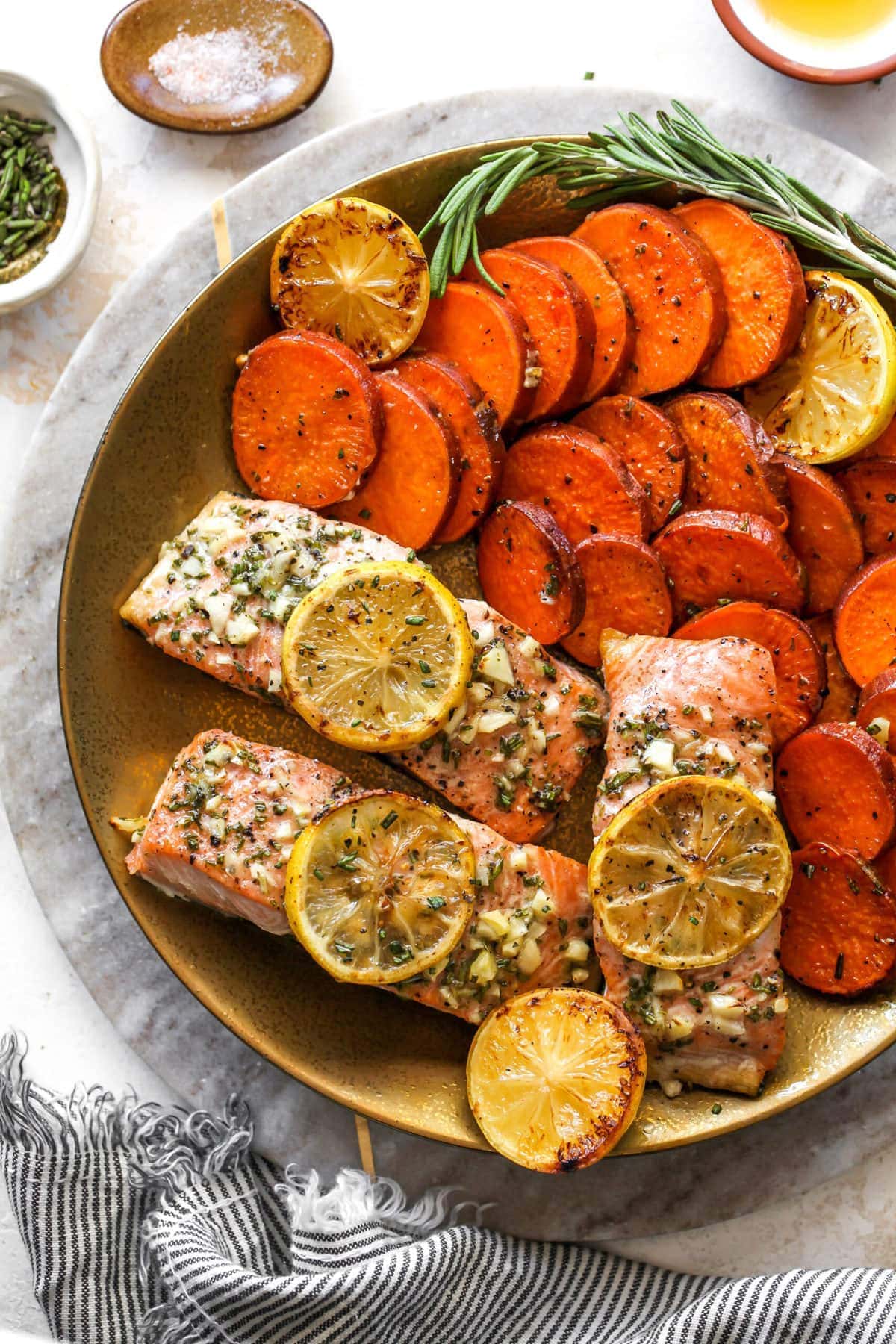 Baked Salmon with Sweet Potato