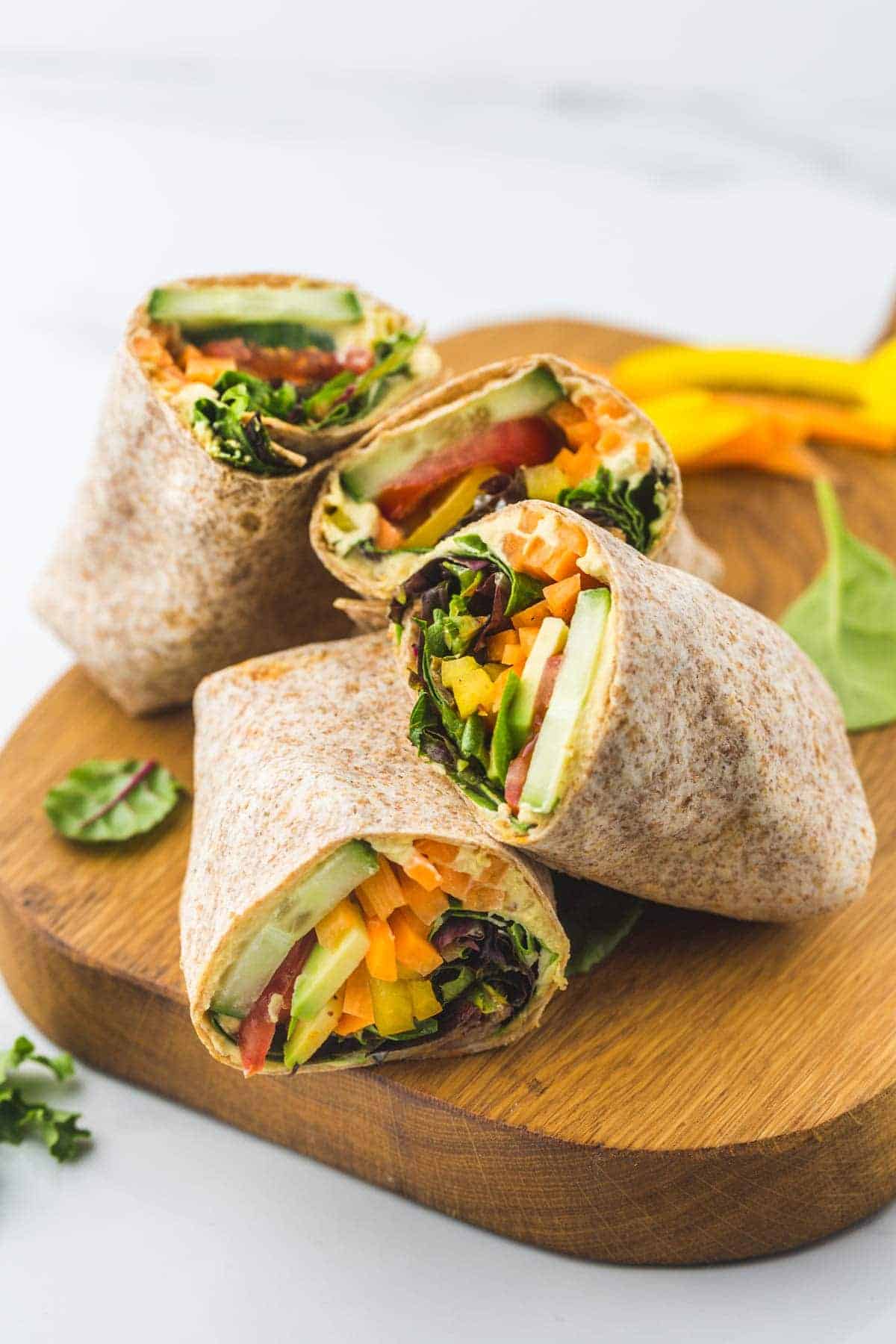 Easy Hummus and Veggie Wrap Recipe