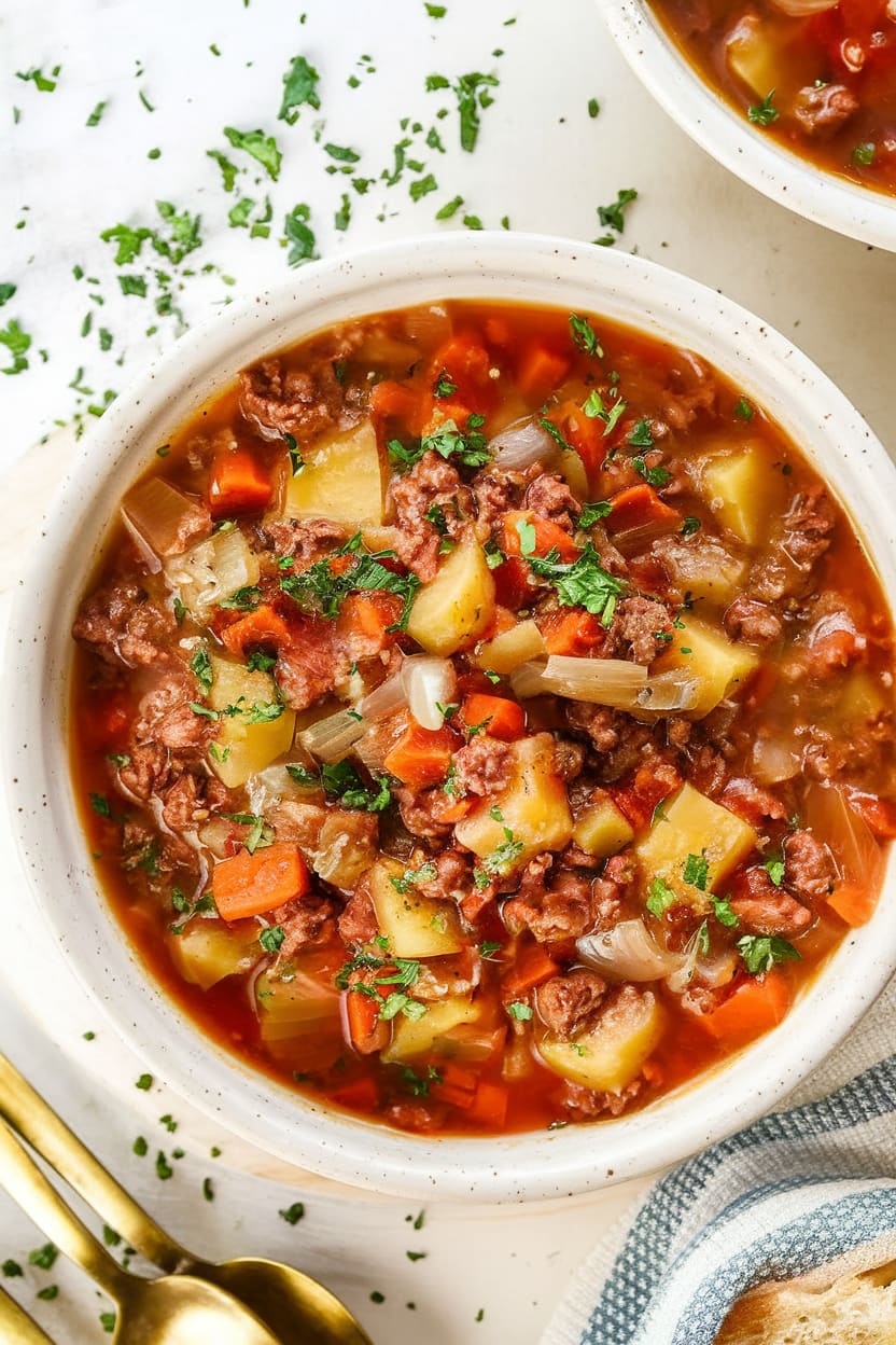 Old-Fashioned Hamburger Soup