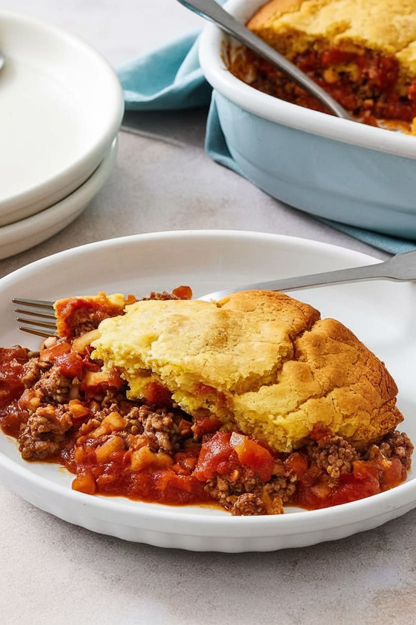 Sloppy Joe Cornbread Casserole