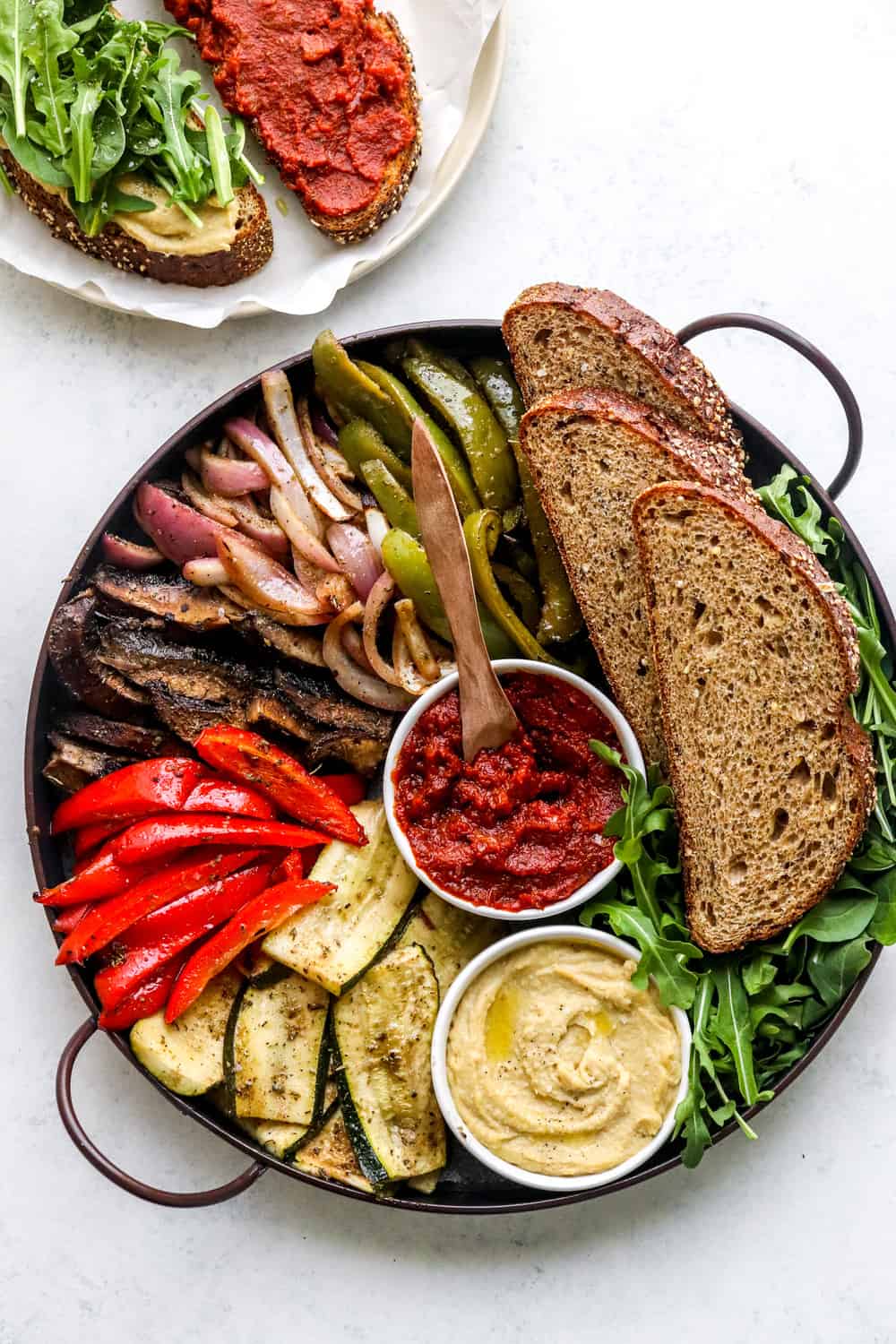 Roasted Vegetable and Hummus Sandwich