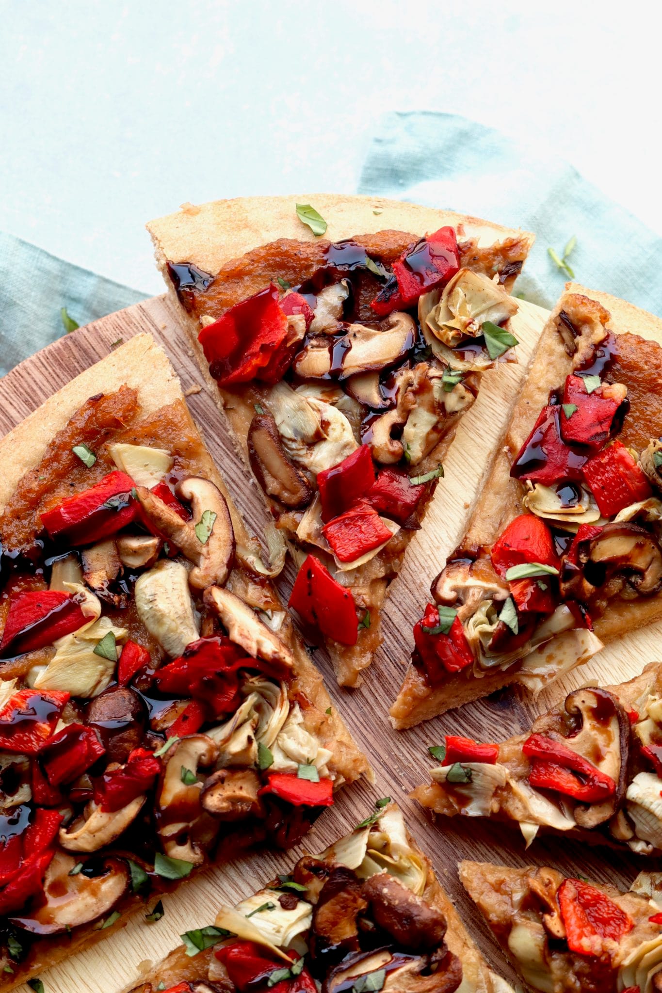 Vegan Pizza with Roasted Vegetables Recipe