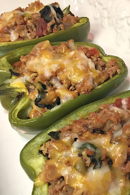 Turkey and Spinach Stuffed Peppers Recipe