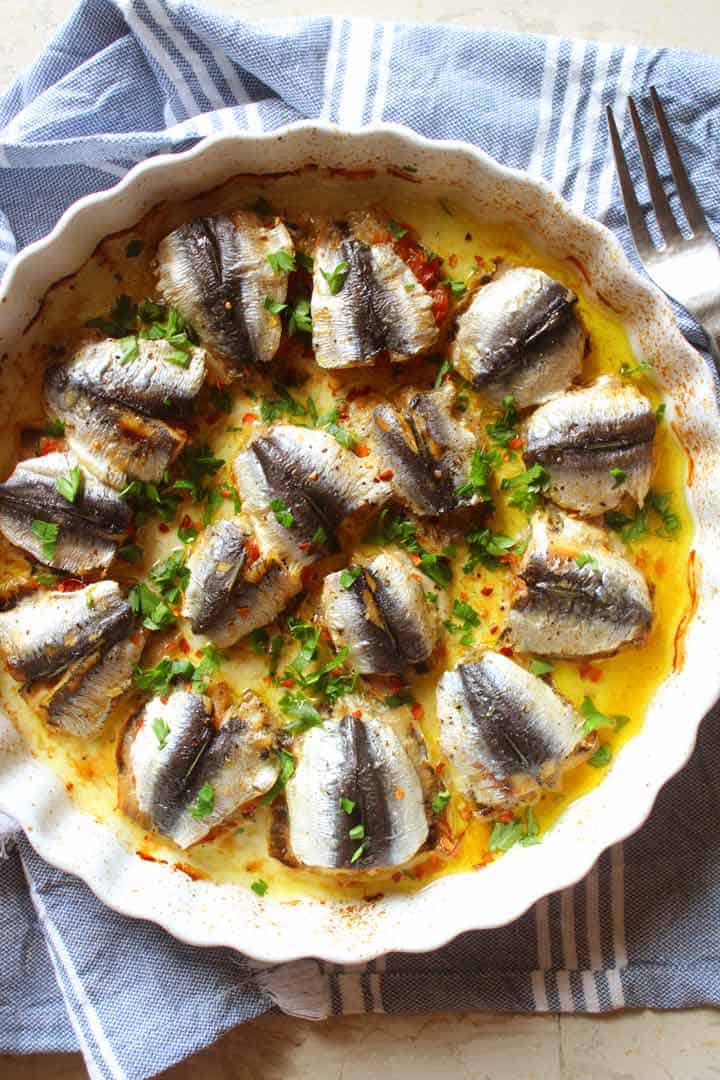 Mediterranean Baked Sardines Recipe