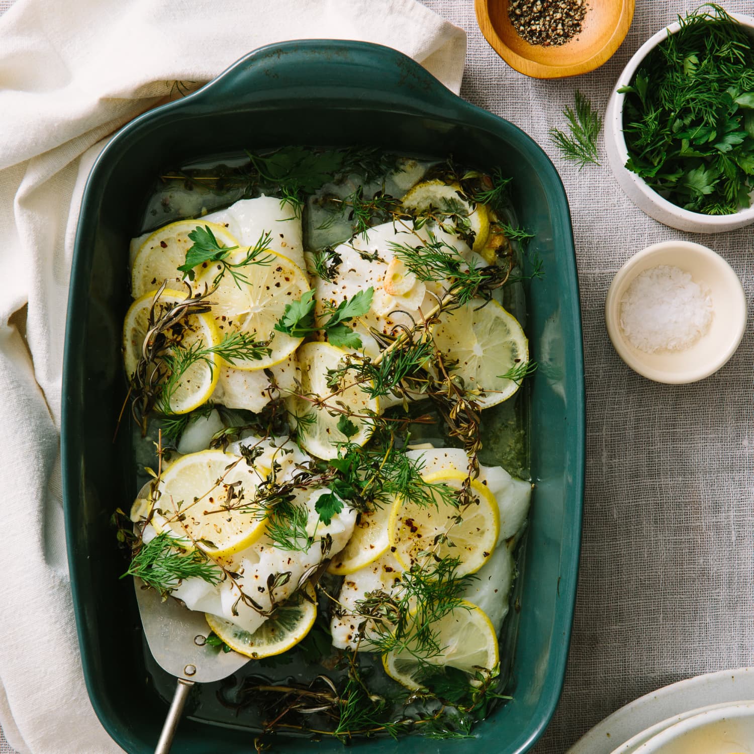 Baked Cod with Olive Oil and Herbs Recipe