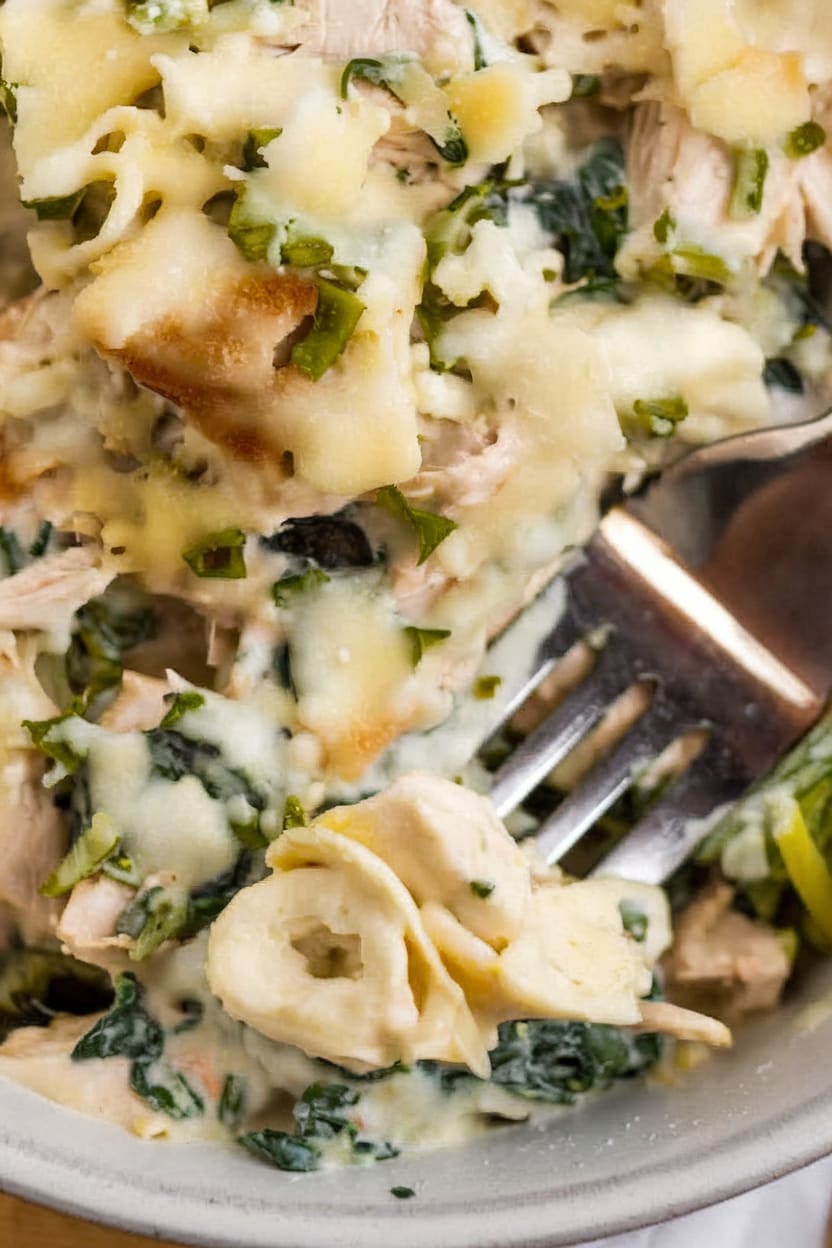 Creamy Greek Yogurt Chicken Spinach Artichoke Bake
