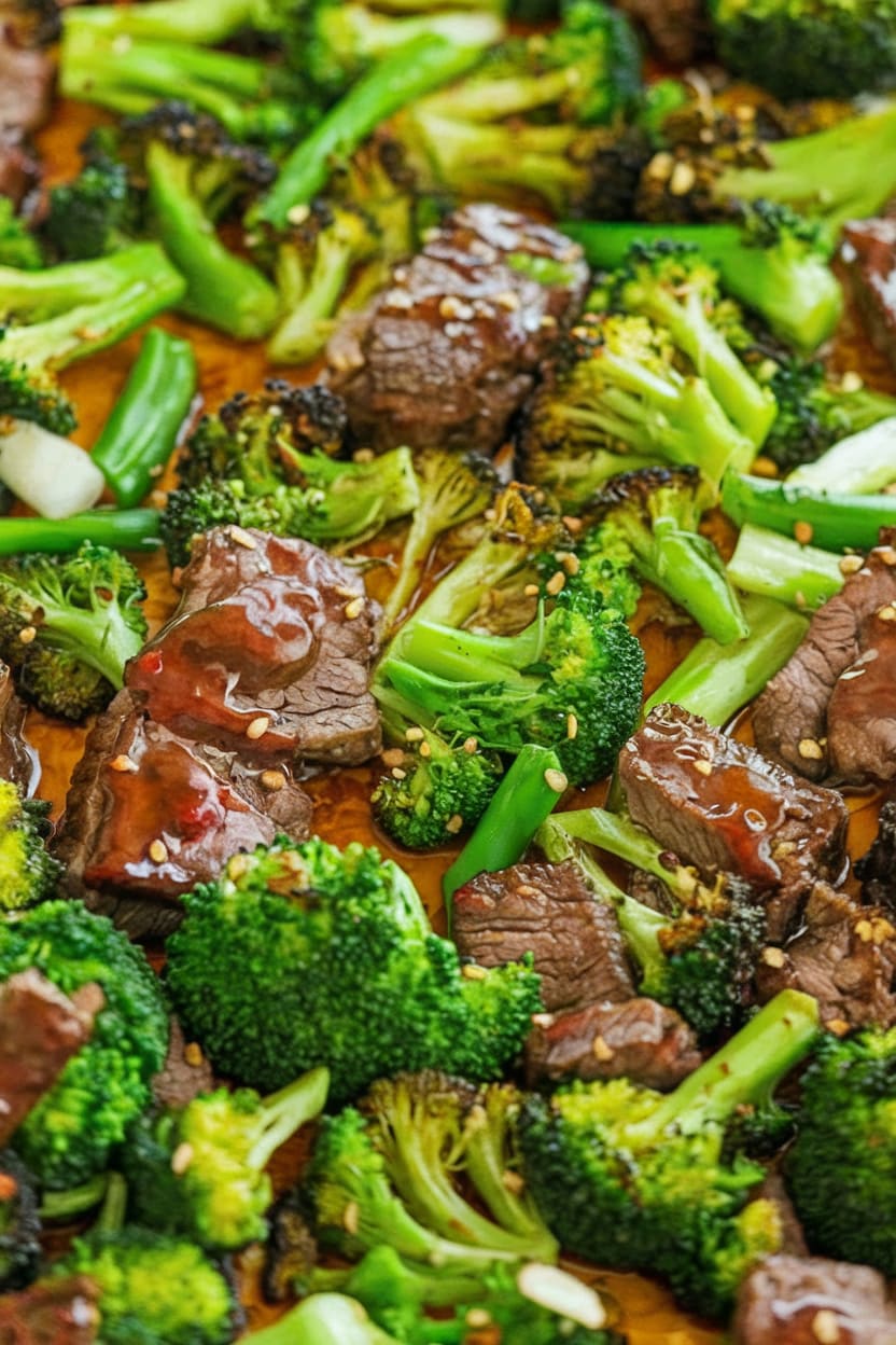 15 Minute Sheet Pan Beef and Broccoli