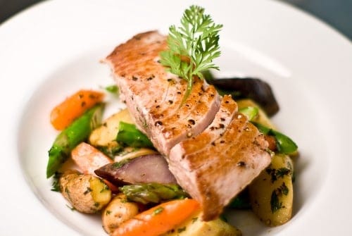 Tuna Steaks with Grilled Vegetables Recipe