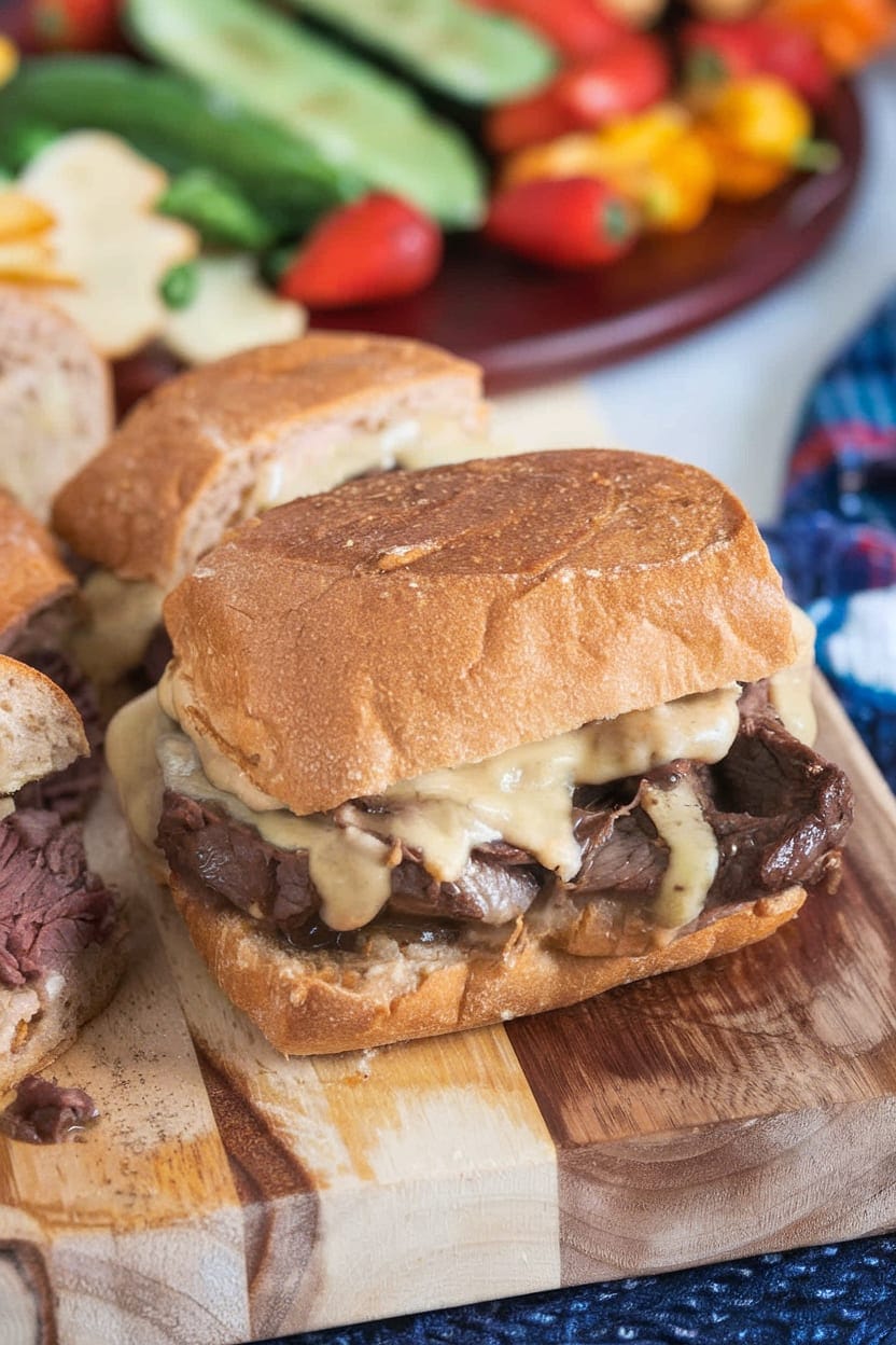 Hot Roast Beef Sandwiches with Onion Jam