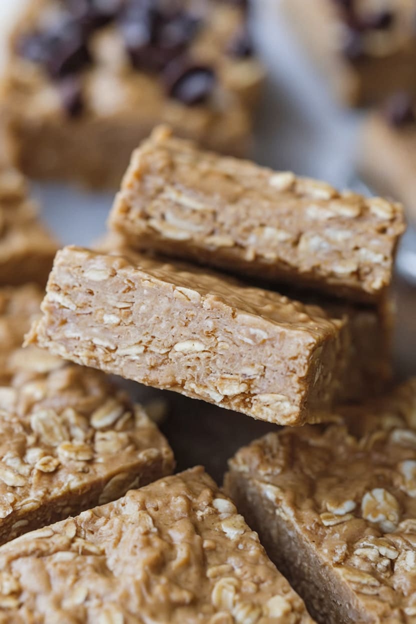3-Ingredient No-Bake Peanut Butter Oat Squares
