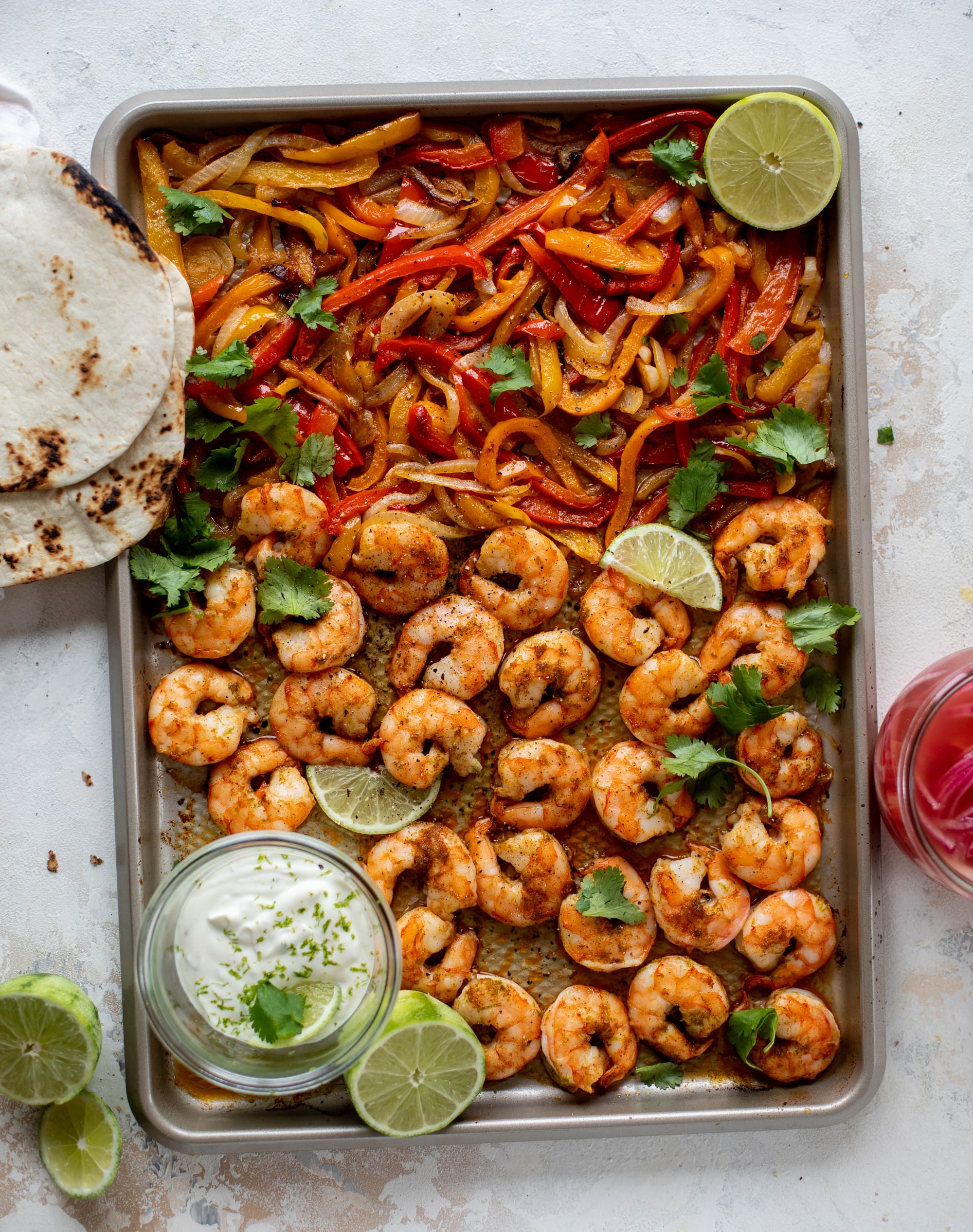 Sheet Pan Shrimp Fajitas Recipe