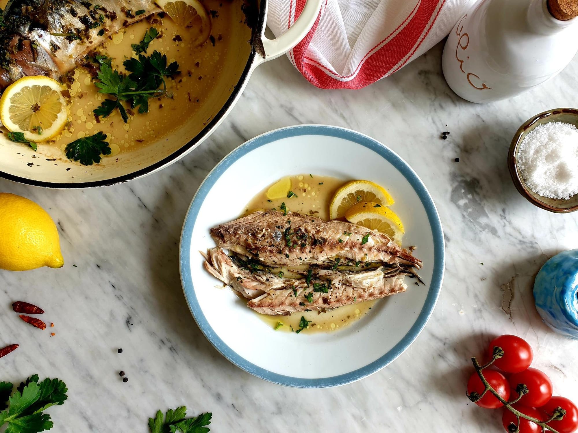 Mackerel with Lemon and Herbs